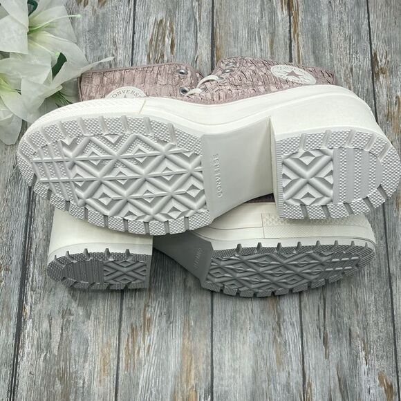 Converse Chuck 70 De Luxe Heel Hightop Satin Boots Shoes SneakersSize 12.5 - Picture 7 of 16